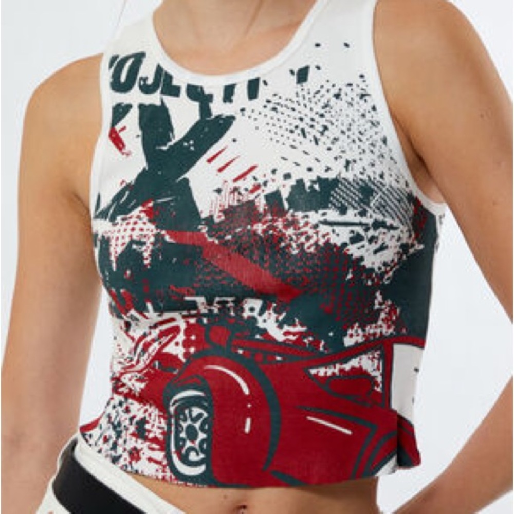 Pacsun Golden Hour Tank in Graphic Car print